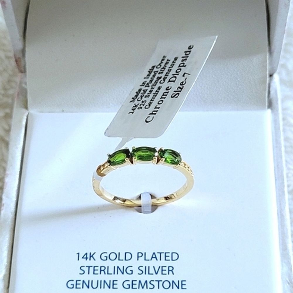 Shivam Triple3️⃣ Chrome Diopside Ring Sz 7 - NIB - Picture 4 of 16
